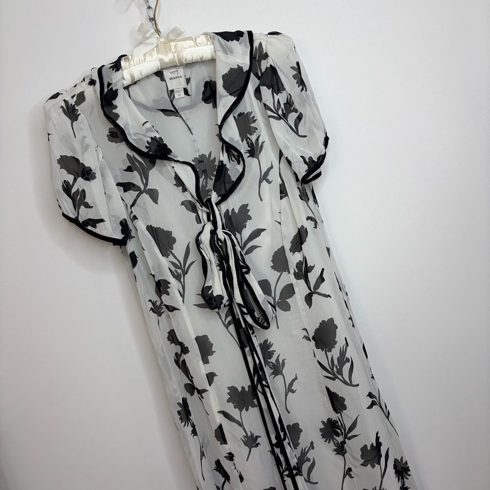 Maeve floral maxi dress with tie size L - Picture 7 of 9